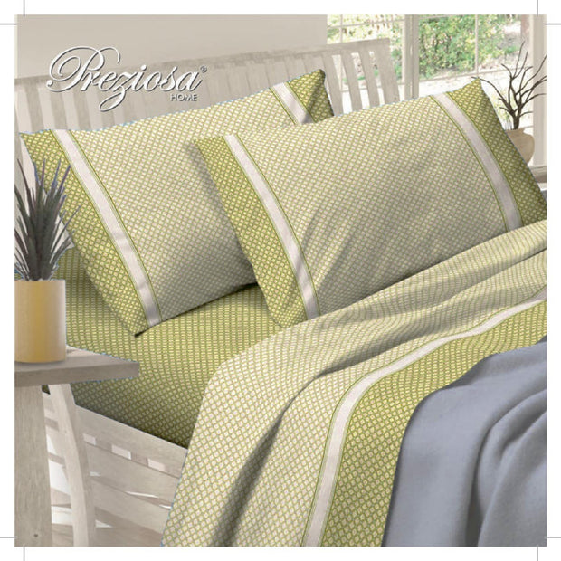 Completo Lenzuola Matrimoniale Cotone Emma Beige